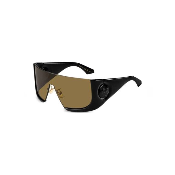 New Etro ETROMACARON 080770 Oversized Black Shield Sunglasses Authentic